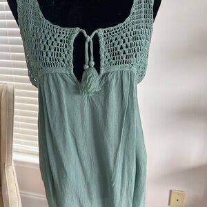 Rip Curl Mint Green Crochet Top
